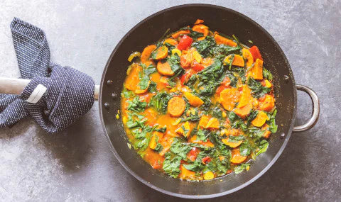 Sweet Potato Saag Aloo
