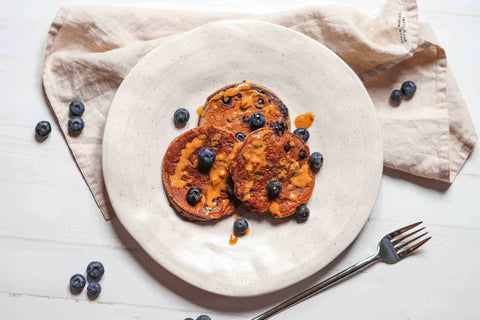 Blueberry Protein Pancakes