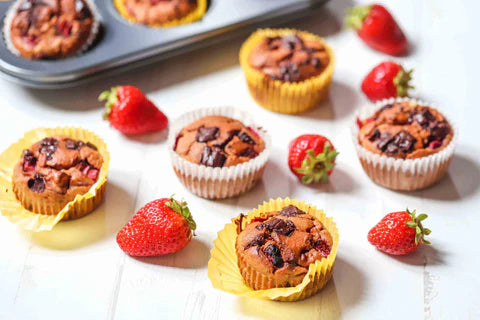 Strawberry Protein Muffins