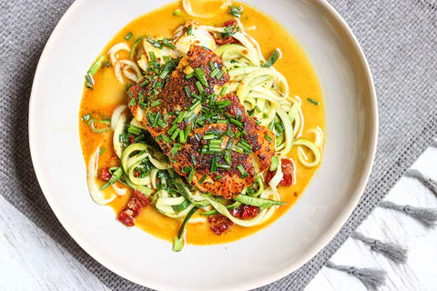 Cod with Creamy Zoodles